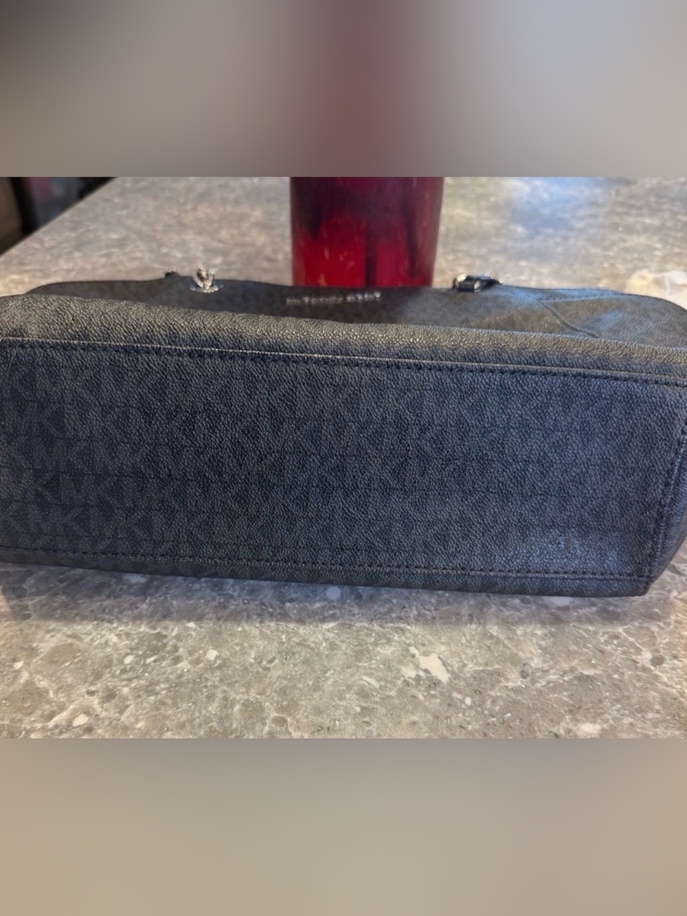 Michael Kors Black Signature Chain-Handle Tote - Picture 3 of 3